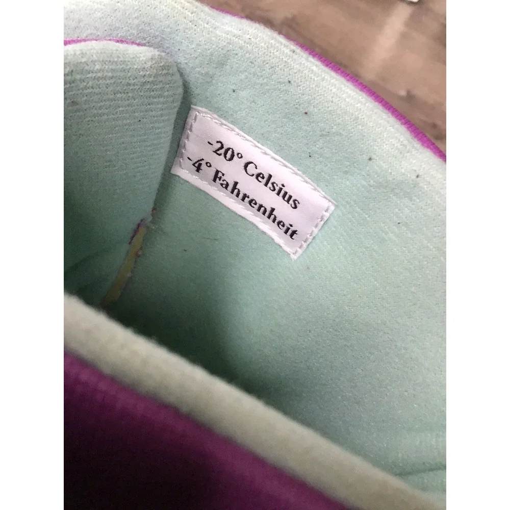 Skechers Girls Size 3 Snow Slopes Rainier WP Insulated Boots Purple Aqua 302923L